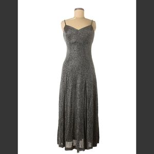 Dark silver metallic party dress size 8